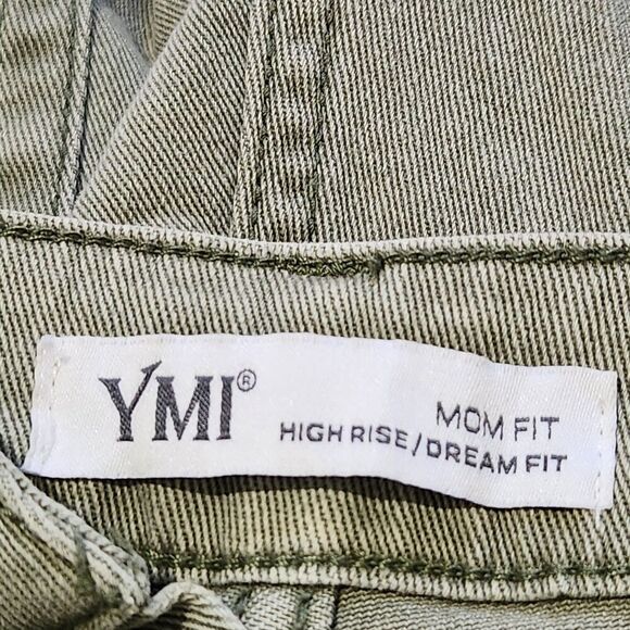 YMI  jeans for Women's Size 11/30 Mom Fit Light Green Color Distressed Style - Picture 12 of 14